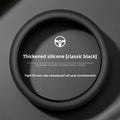 Car Silicone Steering Wheel Cover, Thickened, Suitable for All Seasons, Anti-Slip, Breathable Protective Cover, Summer Handle Cover